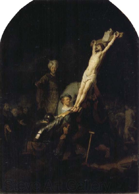 REMBRANDT Harmenszoon van Rijn The Raising of the Cross Norge oil painting art